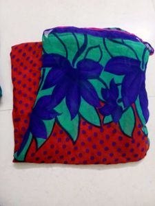 2 Combo Saree In New Condition With Unstich Blouse