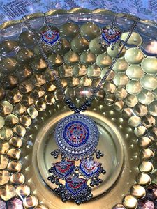 Stunning Silver Look Ethnic Set.