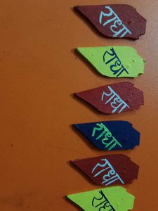 Handmade Radha Name Tags