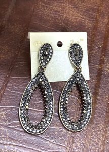 Black Stone Earrings