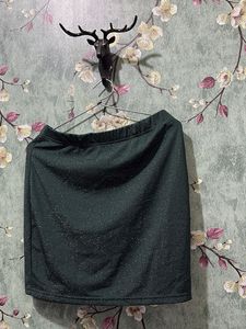 Sparkly Green Mini Skirt