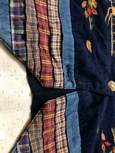 Vintage Handcrafted Corduroy Vest Jacket – Embroid