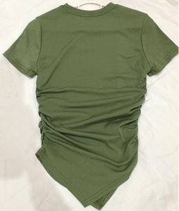 Olive Green Asymmetrical T-Shirt