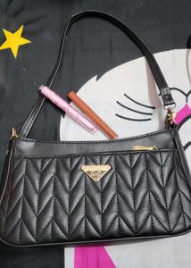 Black Quilted Shoulder Bag