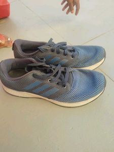Adidas Blue &amp; Grey Sports Shoes
