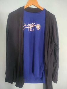 Happy Graphic T-Shirt with A Shrug  2