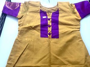 Combo Purple And Mustard Kurthi