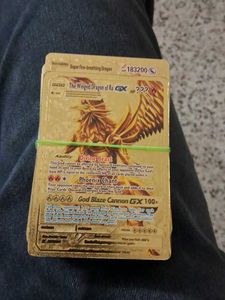 Rare Gold Pokemon Cards - The Winged Dragon
