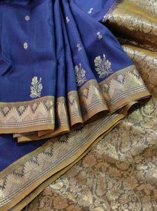 Purple &amp; Olive Green Kanchipuram Silk Saree