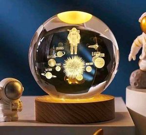 3D Galaxy Crystal Ball Night Lamp