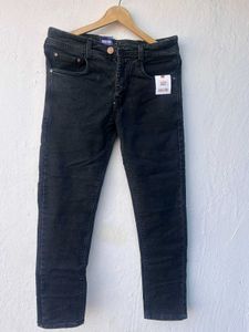 Branded Pure Black Denim Jeans