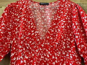 SHEIN Red Floral Maxi Dress