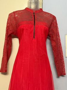 Pintrest Elegant Red Lace Dress