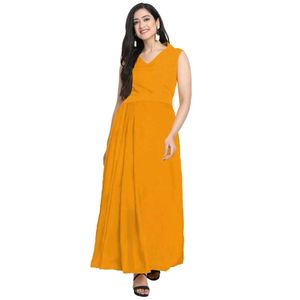 Elegant Yellow Maxi Dress