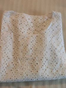 White Eyelet Top