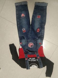 Brand New Denim Dungree Set