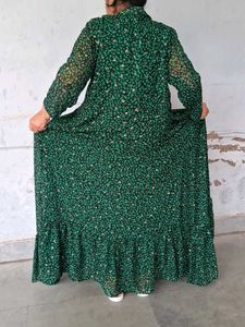 Green Floral Maxi Dress
