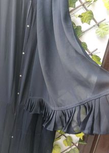 Black Frill Abaya