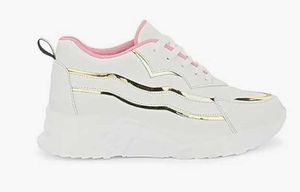 White With Pink Women Sneakers