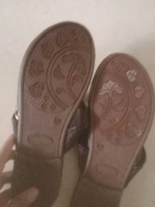 Black &amp; Gold Paduki Sandals