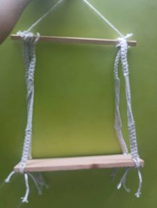 Handmade Wooden &amp; Macrame Swing
