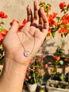 Gold Crescent Moon Star Necklace Anti tarnish