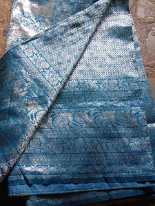 Blue &amp; Silver Saree