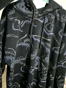 Abstract Print Pullover Hoodie