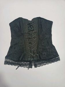 Lace Corset Top Black Size Free Bust 30-3