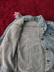 winter Denim Jacket with Stripes