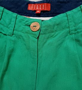 Elle Women Trendy Cotton Pleated Shorts