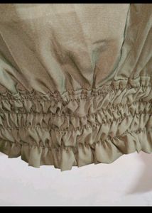 Branded Olive Crop Top