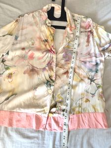 Floral Print Button-Down Top