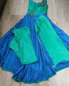 Beautiful Indo Western Gown, Ready To Wear In Any