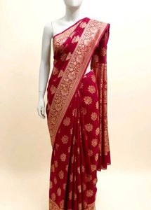 Flowy Georgette Banarasi silk Saree