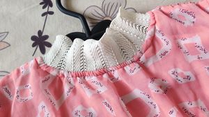 Pink Pleated Top
