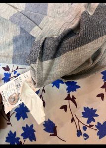 Olzen Premium Grey Shirt with Blue &amp; Green Stripes