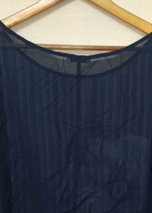 Trendy Blue Chiffon Tops For Women