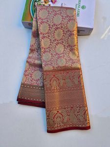 Horizon  Red Woven Royal Kanjivaram Silk Saree
