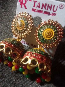 Colorful Jhumka Earrings