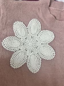 Floral Crochet Knit Sweater