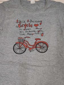 Gray Bicycle Graphic Tee
