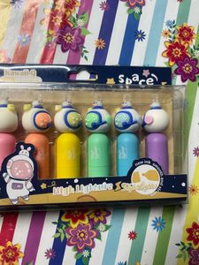 Kawaii-Q Space Highlighters - 6 Unique Colors!