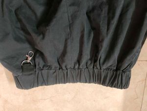 Black Cargo Pants with Buckle Detail