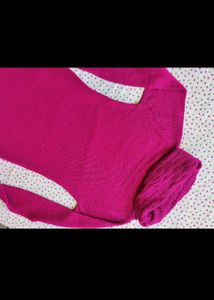 pink woolen top for women