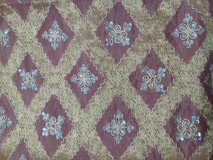 Embroidered Golden brown sari