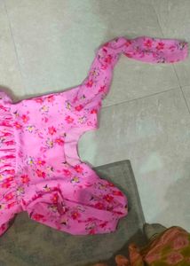 pink anarkali suit set