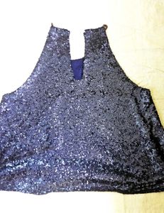 Royal Blue Sequin Party Top