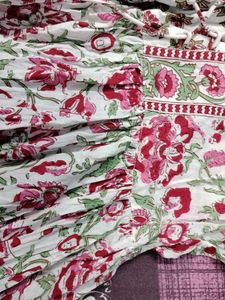 Floral Print Peplum Short Kurti - Bohemian Style