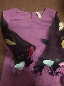 Purple Top With Beautiful Sleeves